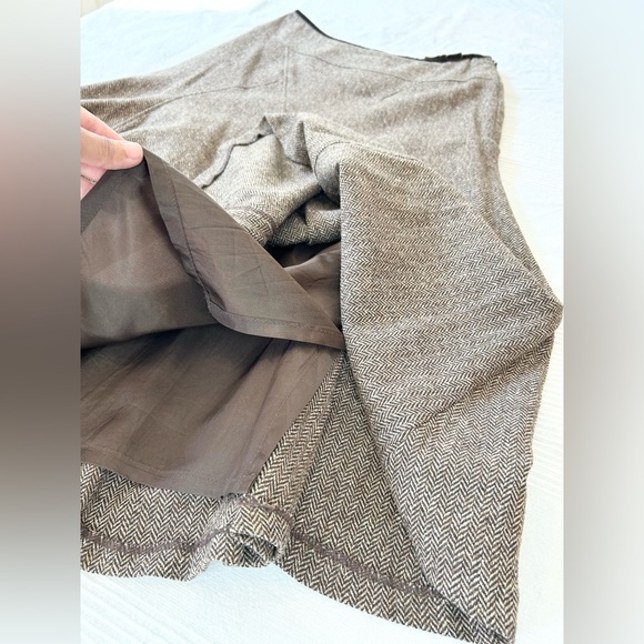 Olsen Herringbone Wool Blend Lined Skirt - Picture 7 of 10
